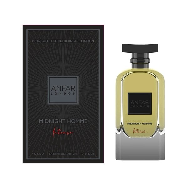 Anfar Midnight Homme Intense 100ml Extrait Parfum with box front view