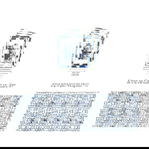 WT1528 - Dutch Blue Tiles Wall Stickers - 15 cm x 15 cm - 24 pcs.