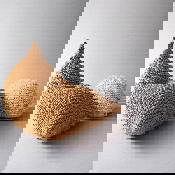 Knitted bean bag MUSTARD - Zuri House