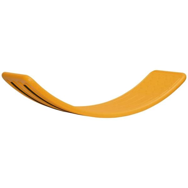 Orange kids balance board, curved semicircle stepping wobble board