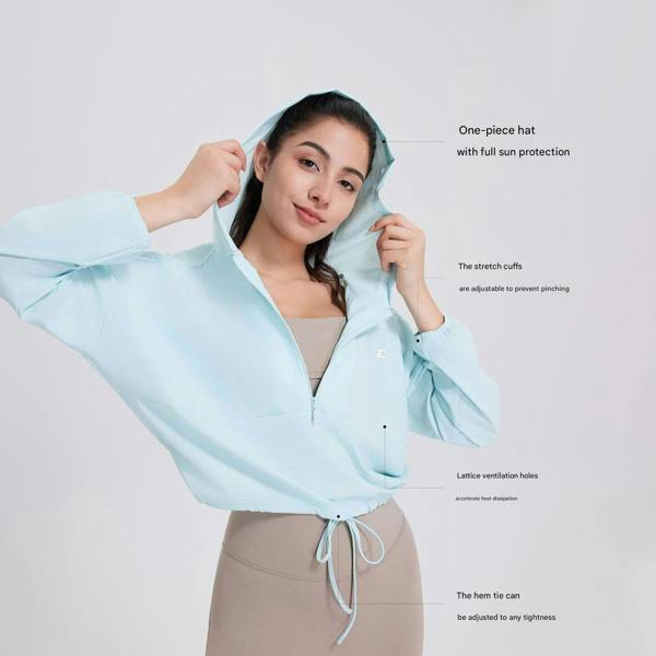 Anniou Cropped Hoodie UPF 50+