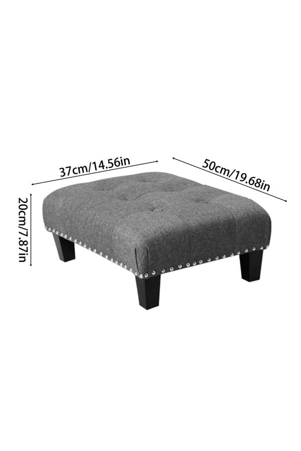 Living and Home Linen Upholstered Footstool