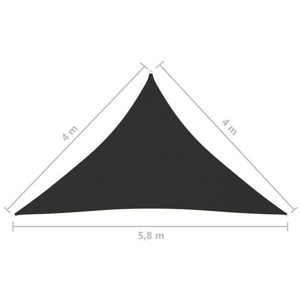Berkfield Sunshade Sail Oxford Fabric Triangular 4x4x5.8 m Anthracite
