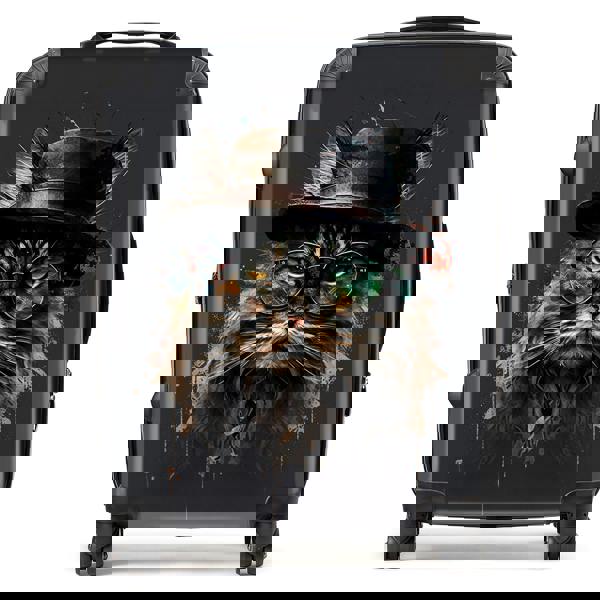 Warren Reed Maine Coon Cat With Glasses Splashart Suitcase