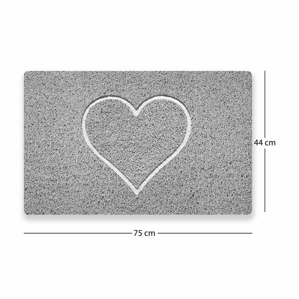 Nicoman Embossed Spaghetti Loofah Anti Slip Shower Mat - Heart