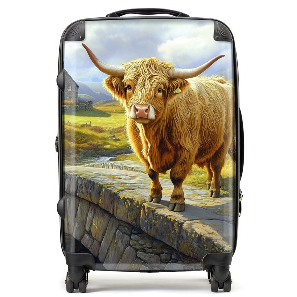 Warren Reed Highland Cow Suitcase