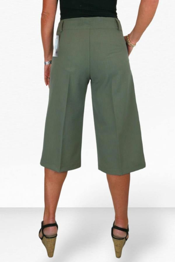 Paulo Due Women's Smart Cropped Leg Culotte Trouser