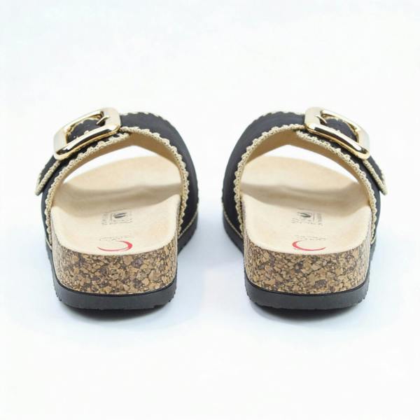 Heavenly Feet REED Sandals Mules   in  Black