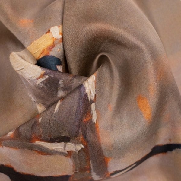 Cricket silk pocket square by Otway & Orford swirled