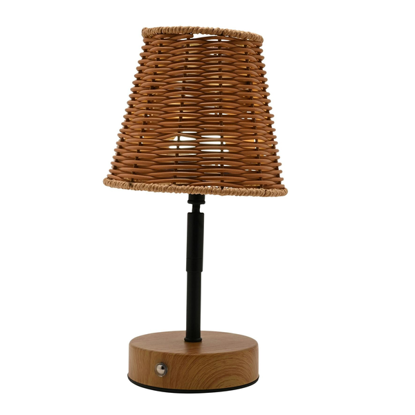 Hestia Wicker LED Rechargeable Touch Lamp