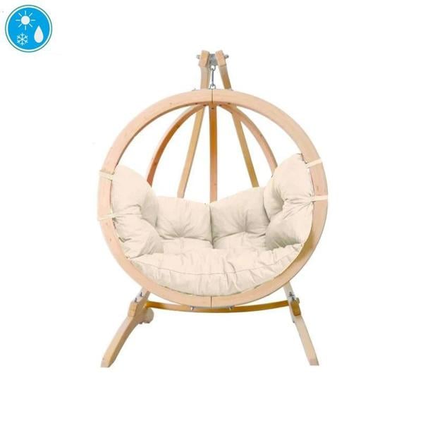 Amazonas Globo Hanging Egg Chair & Stand Set - Natura Beige