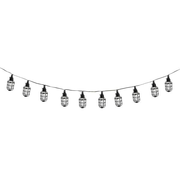 Gardenwize 10 LED Timeless Caged Lantern Solar String Lights Vintage Hanging Lights