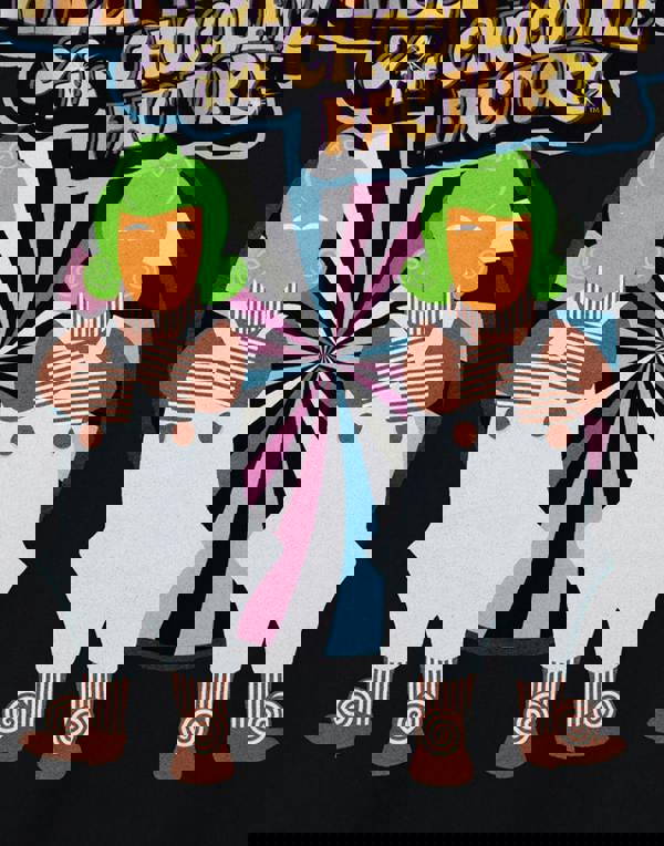 Wonka Unisex Black Willy Wonka Short Sleeved T-Shirt