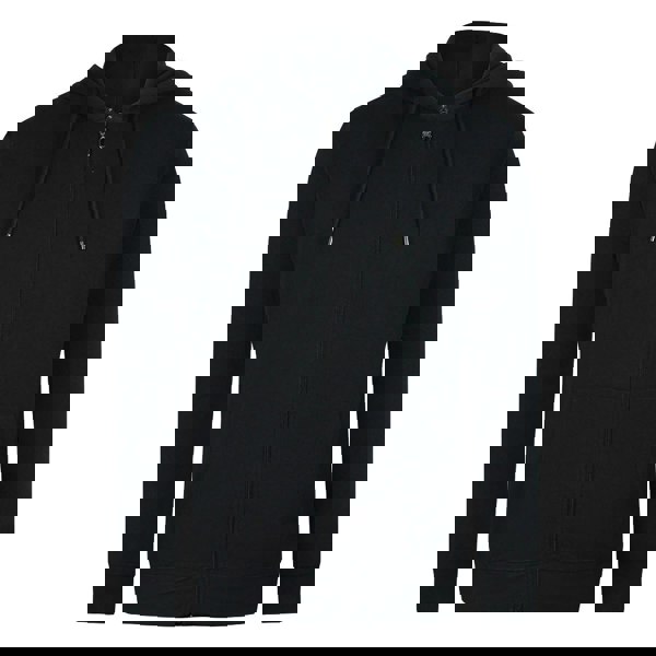 Cavalli Class Bold Floral Logo Black Zip-Up Hoodie