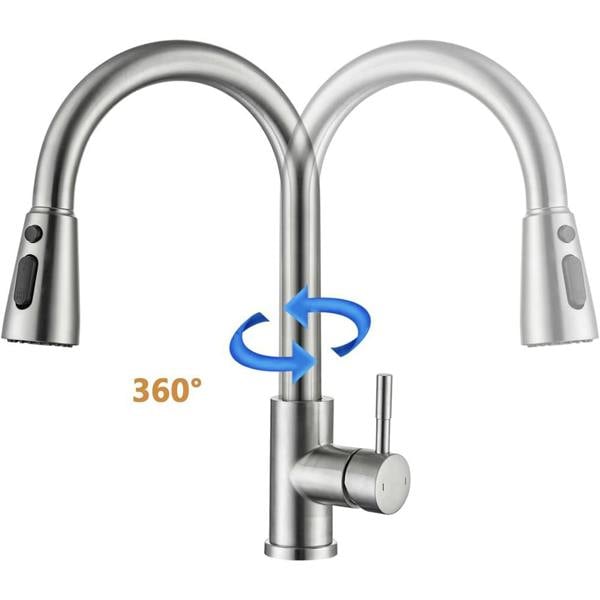 Havendro Pull Out Kitchen Sink Mixer Tap 360° Swivel Single Lever Modern Mono Tap