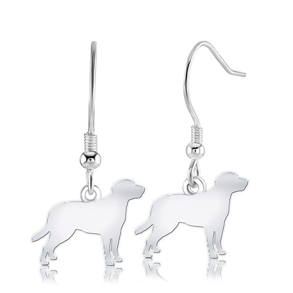 Mylee London Entlebucher Mountain Dog Silhouette Silver Earrings