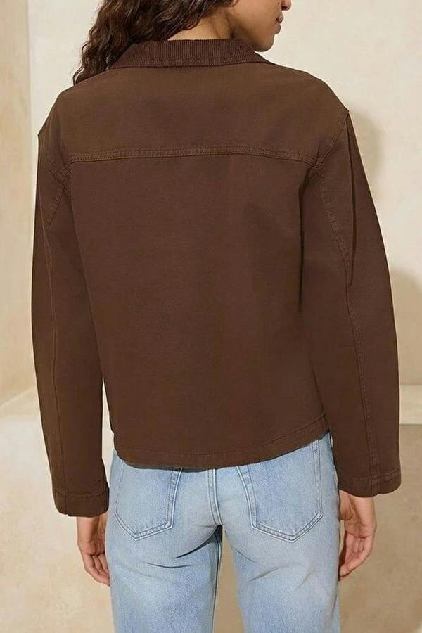 WOVCOR Denim Shirt Jacket with Collar Detail