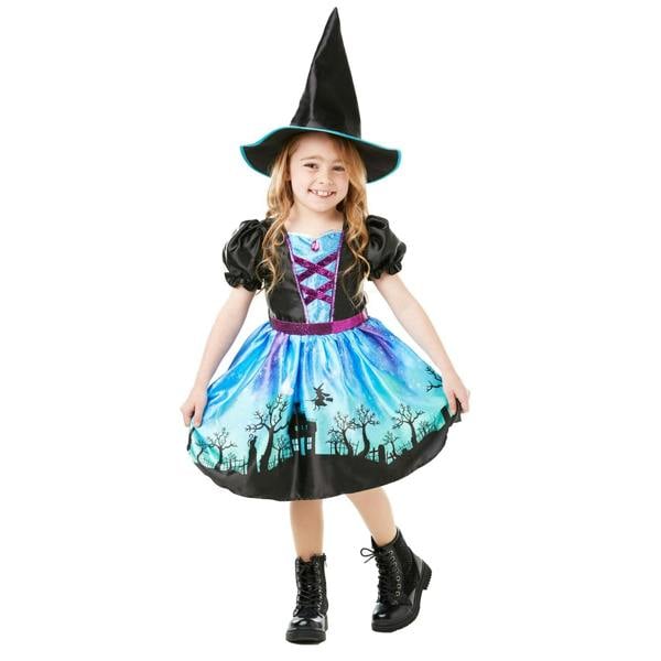 Bristol Novelty Childrens/Kids Moonlight Witch Costume - Blue/Black - 