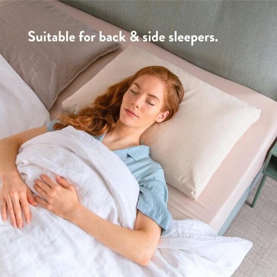 Putnams Organic Buckwheat Hull Pillow - Adjustable Natural Support - 100% Cotton Cover