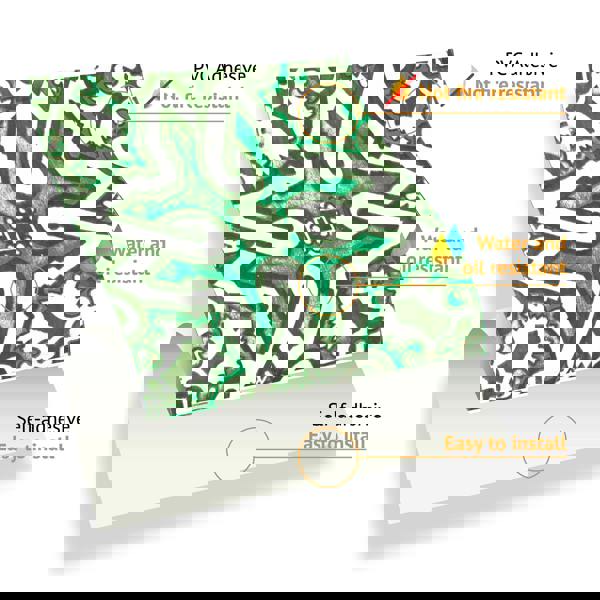 WT1520 - Turkish Green Mosaic Tile Sticker - 15 cm x 15 cm - 24 pcs