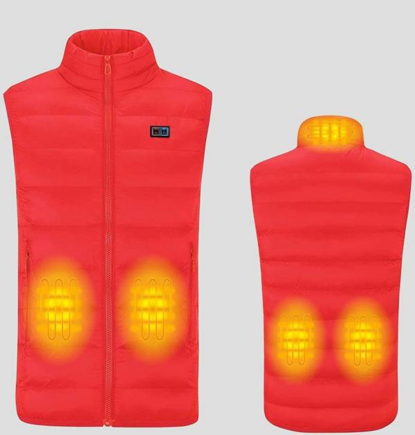 Anniou Heated Down Vest - Red