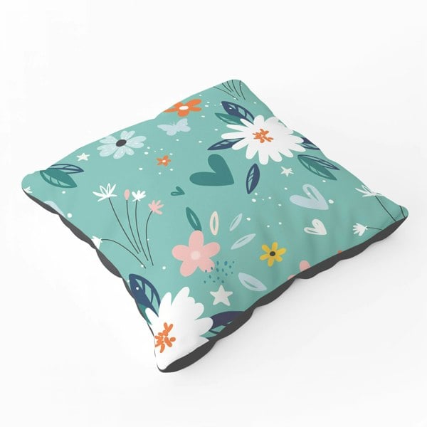 Warren Reed Garden Summer Flowers Floor Cushion