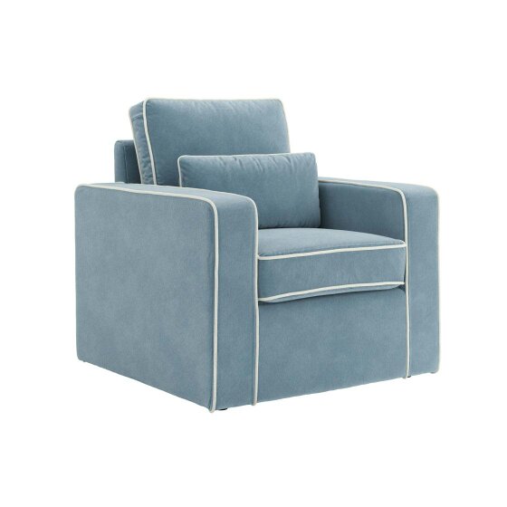 Wyld Haus Moose Retro Duck Egg Blue Upholstered Armchair
