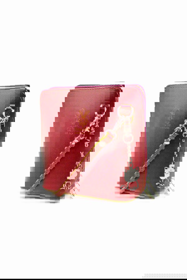 Kitise Small Italian Leather Handbag Crossbody Bag With Kitise Kitty Charm