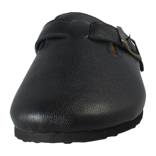 Down to Earth Ladies Down To Earth Buckle Detailed Slip On Mule Sandals F80591