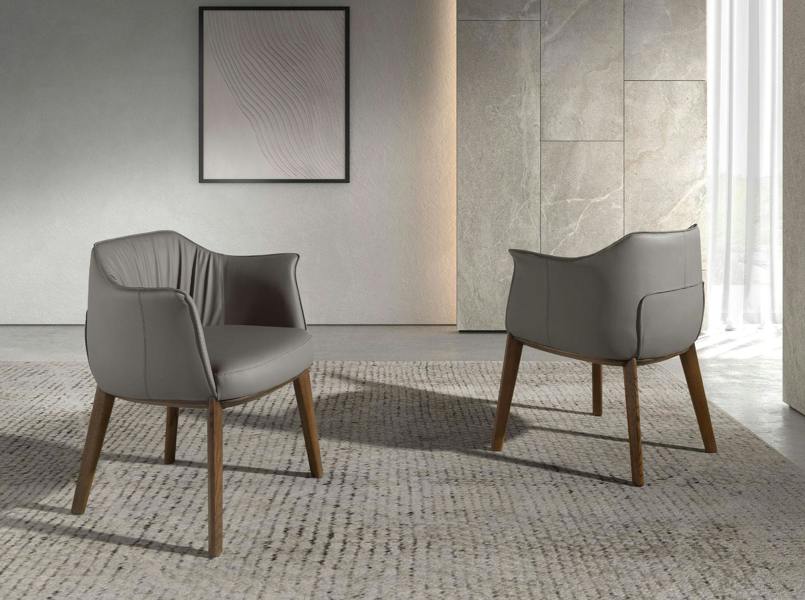 Angel Cerdá Grey Leatherette Chair 5152