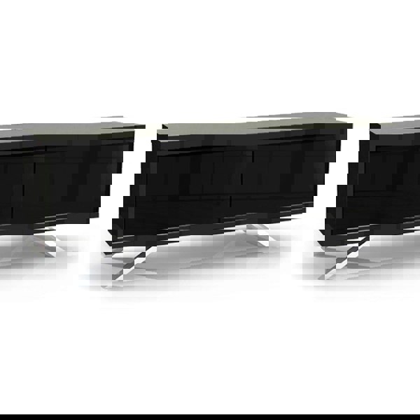 MDA Designs TUCANA 1200 HYBRID Black TV Stand BeamThru Remote-Friendly Doors up to 60" Flat Screen TV Multimedia Cabinet