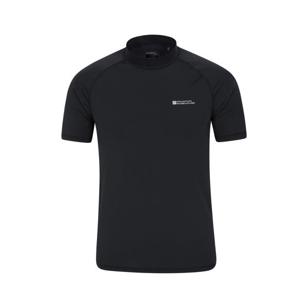 Mountain Warehouse Mens UV Protection Rash Top - Black - 