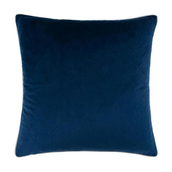 Furn Meridian Velvet Cushion Cover - Navy/Silver - 