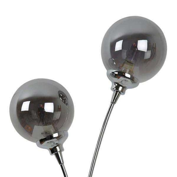 Pagazzi Lighting Bungo 2 Light Polished Chrome & Smoked Glass Table Lamp