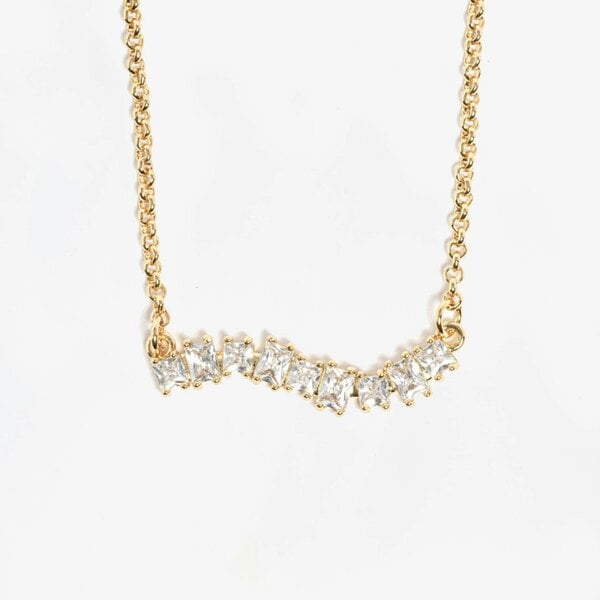 Uchi & Soto Nami Gold Stone Wave Necklace