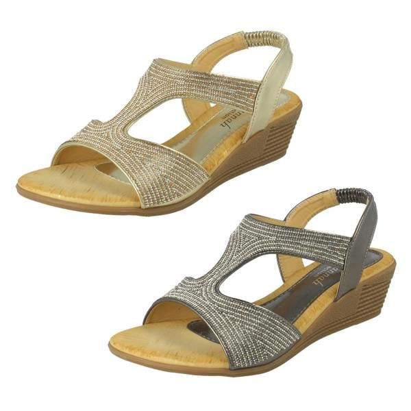 Savannah Ladies Savannah Wedge Heeled Sandals F12131