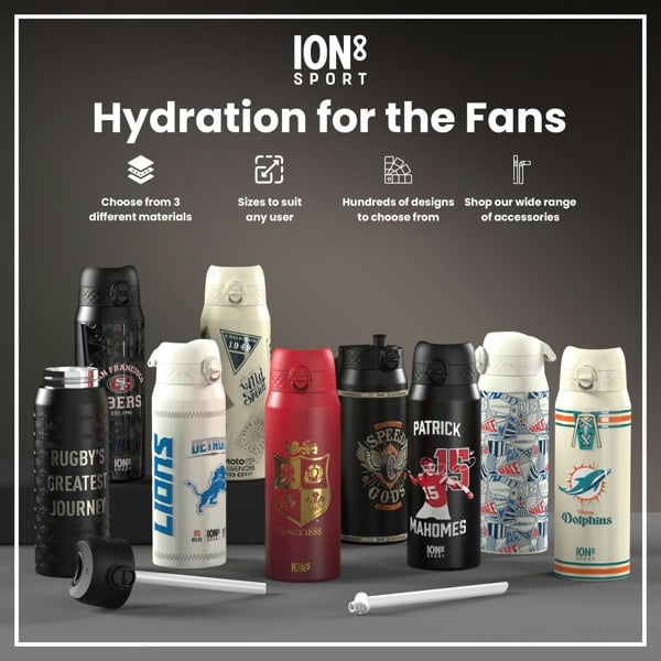ION8 NFL x ION8 Insulated Steel Water Bottle, NFL Ravens, 750ml (24oz)