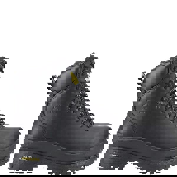 Amblers Safety Amblers Grizdale Mens Waterproof Steel Toe S7S Safety Ankle Boots, black rugged work boots with steel toe cap and waterproof design.