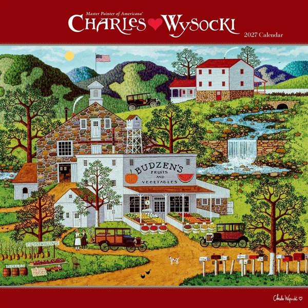 Wysocki Americana Calendar 2027, Wall Calendars, Month To View, Art, Gift