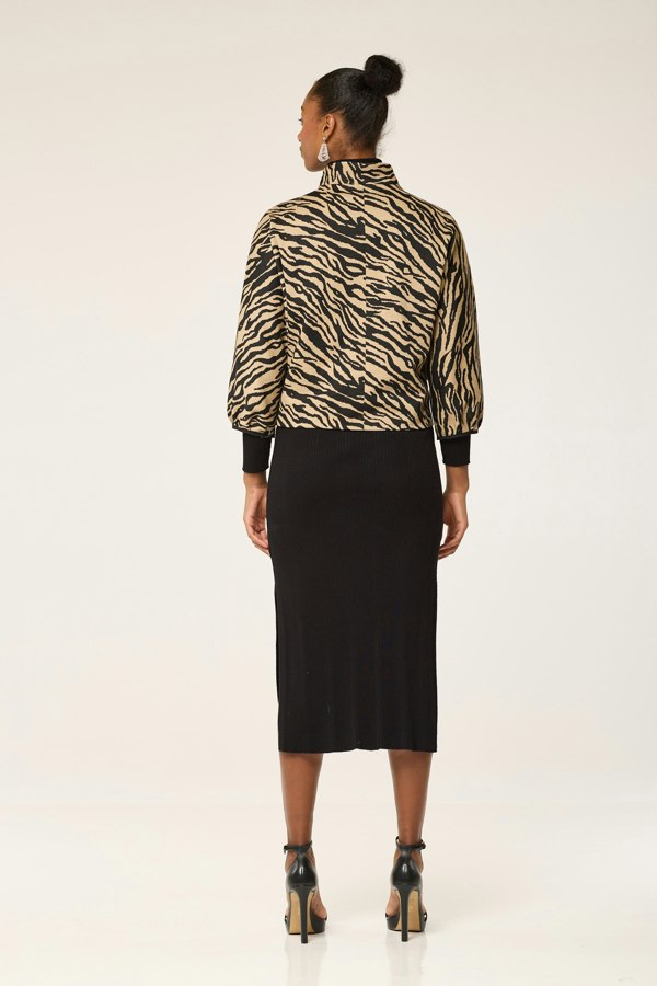 Lioness by TF Camel Zebra Jacket