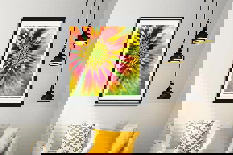 vibrant flower canvas artwork