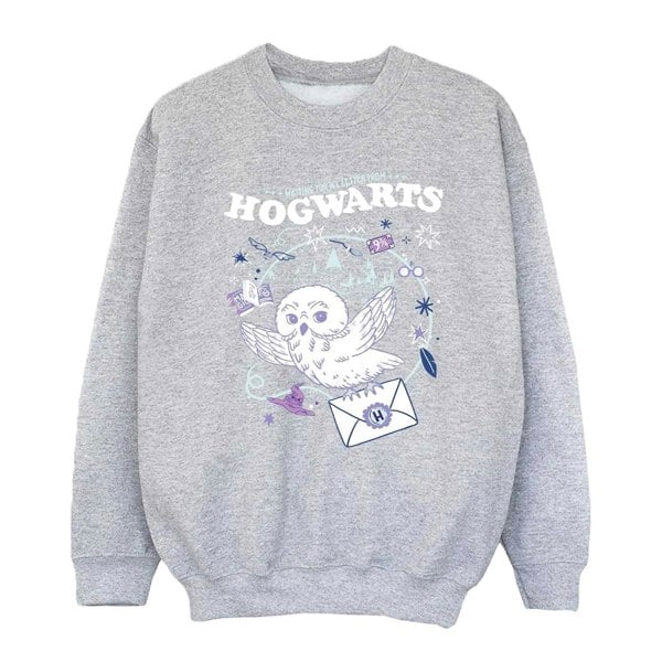 Harry Potter Girls Owl Letter From Hogwarts Sweatshirt - Sports Grey