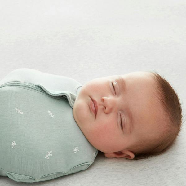 Organic Summer Cocoon Swaddle Sleeping Bag - Sage - 0.2 TOG
