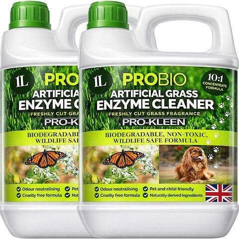 ProKleen Pro-Kleen ProBio Artificial Grass Cleaner Enzyme Based Deodoriser Odour Eliminator 1L Fresh Cut Grass x2
