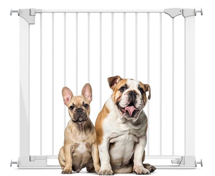Bettacare SafeStep Dog Gate, White, 96cm - 103cm, Extra Low Walkthough, 81cm Extra Wide Doorway, One Piece Extra Wide Pet Gate