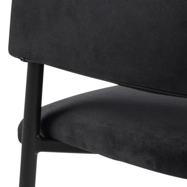 Furniture To Go Lima Dining Chair with Armrest in Black Set of 2
