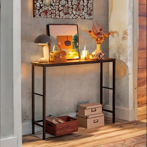 Rafaelo Mobilia Industrial Rustic 100CM Wide Console Table