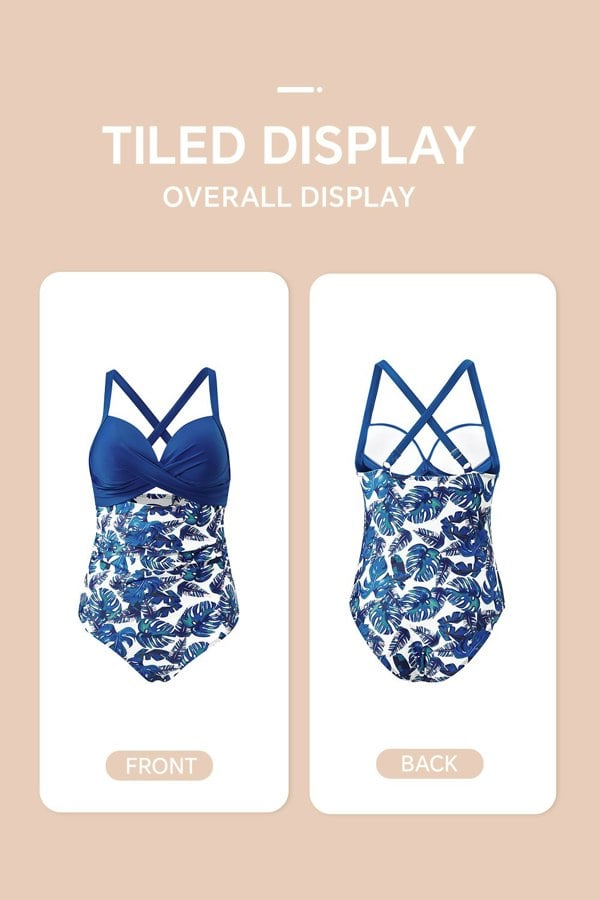Modishion Chic Twist Front One-Piece Swimsuit