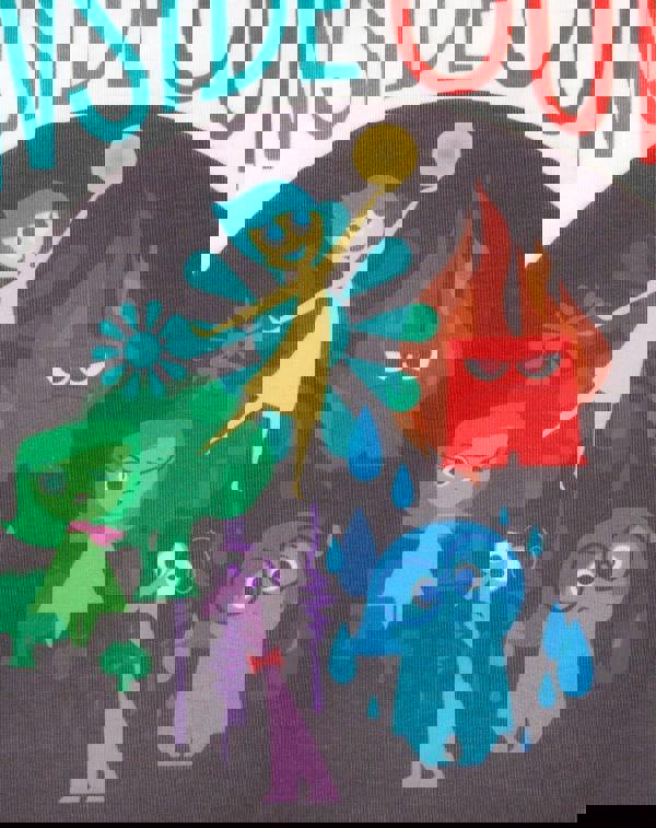 Disney Girls White Inside Out Short Sleeved T-Shirt