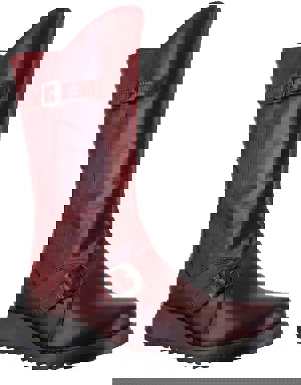 Fly London Mes 2 Womens Wedge Heel Leather Buckle Mid-Calf Boots